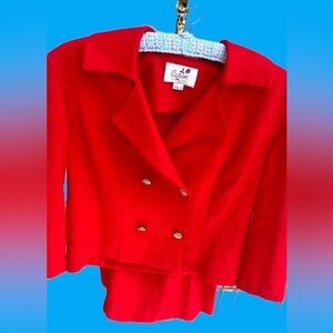 Mad Max Vintage Skirt Suit SET szS 70s 80s Caron petite office secretary gold